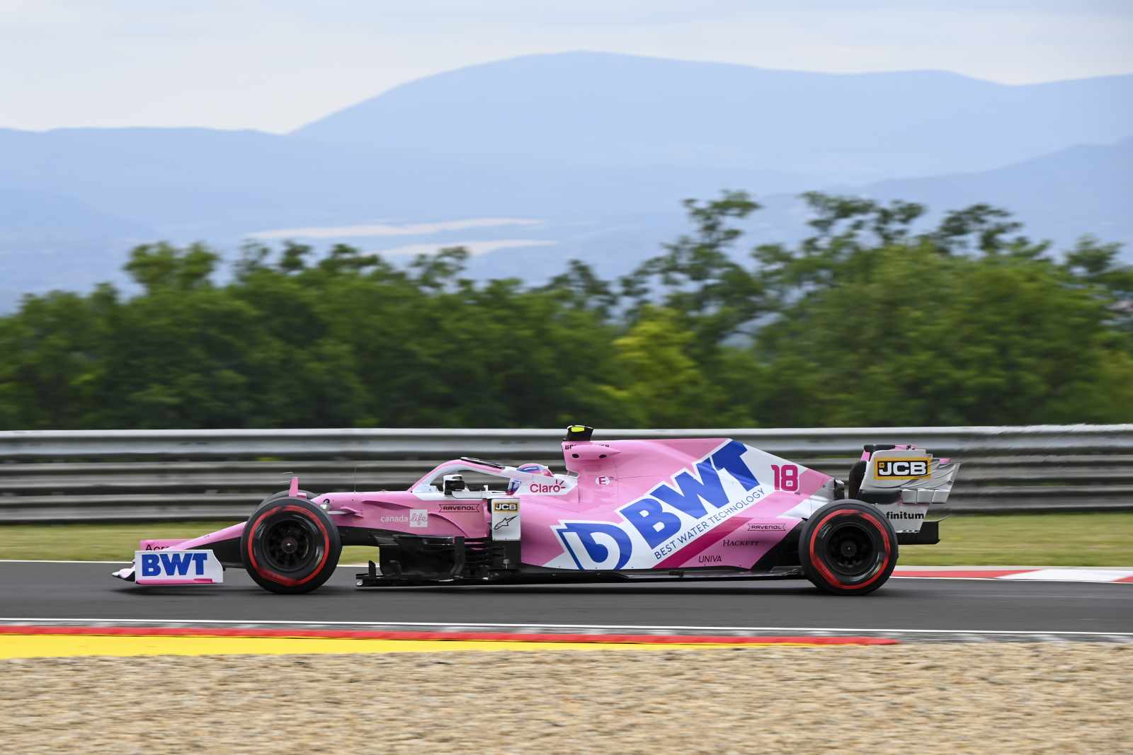 Lance Stroll foi o quarto colocado no treino com chuva