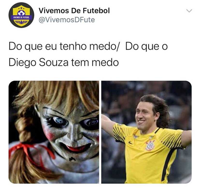 Diego Souza para em Cássio novamente e é alvo de memes