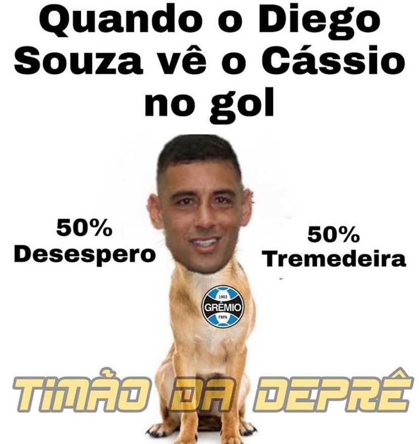 Diego Souza para em Cássio novamente e é alvo de memes