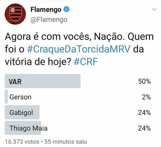 Brasileirão: termo "VARmengo" e memes bombam nas redes após vitória do Flamengo por 1 a 0 sobre o Santos