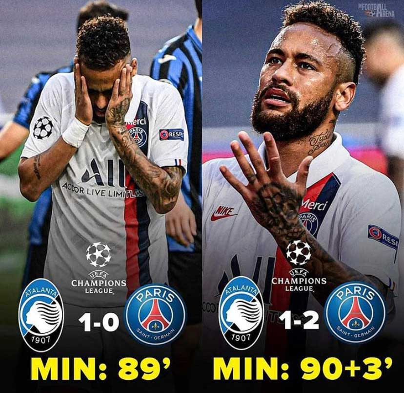 Champions League: classificação do PSG nos minutos finais rendeu memes nas redes sociais