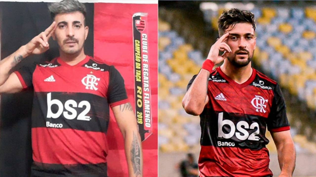 Arrascaeta foi mais um jogador do Flamengo a ter um sósia com o sucesso recente do clube.