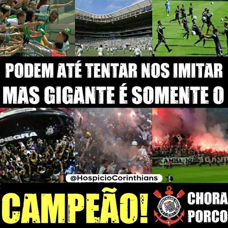 Zoeira Retrô: os memes da final do Paulistão entre Corinthians e Palmeiras, em 2018.