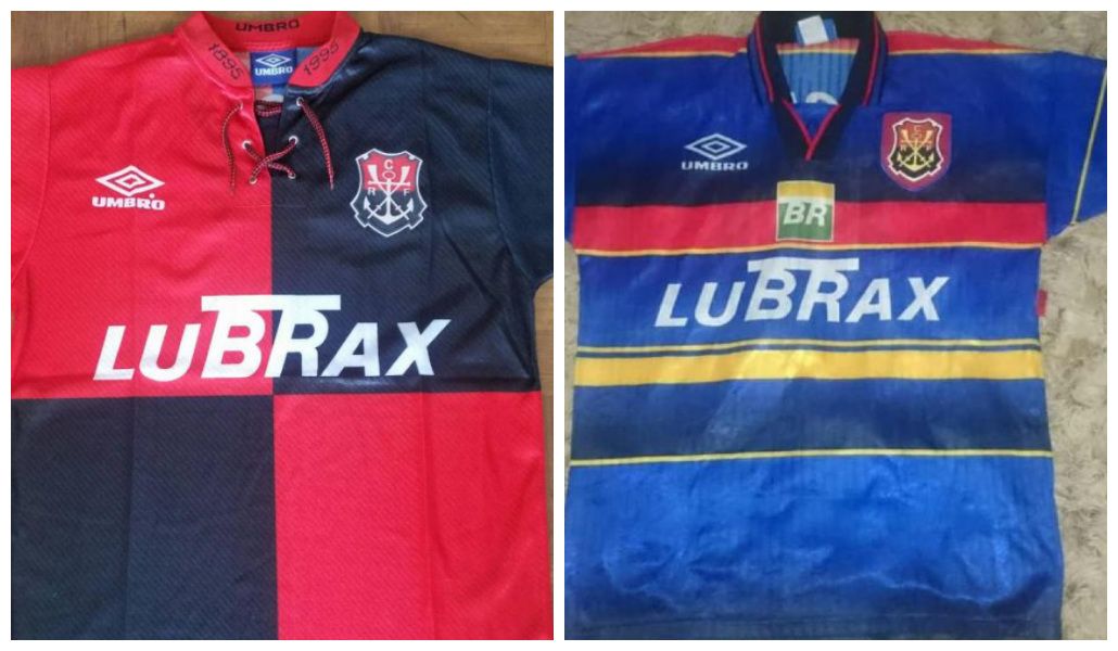 Em 1995, o Fla já havia lançado duas camisas com o símbolo do remo: a conhecida como “Papagaio de Vintém” (desenho da camisa) e com as cores azul e ouro, dos primórdios do remo.