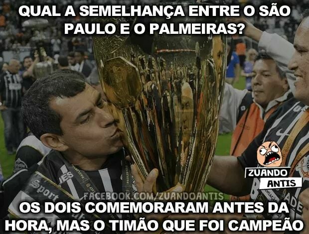 Zoeira Retrô: os memes da final do Paulistão entre Corinthians e Palmeiras, em 2018.