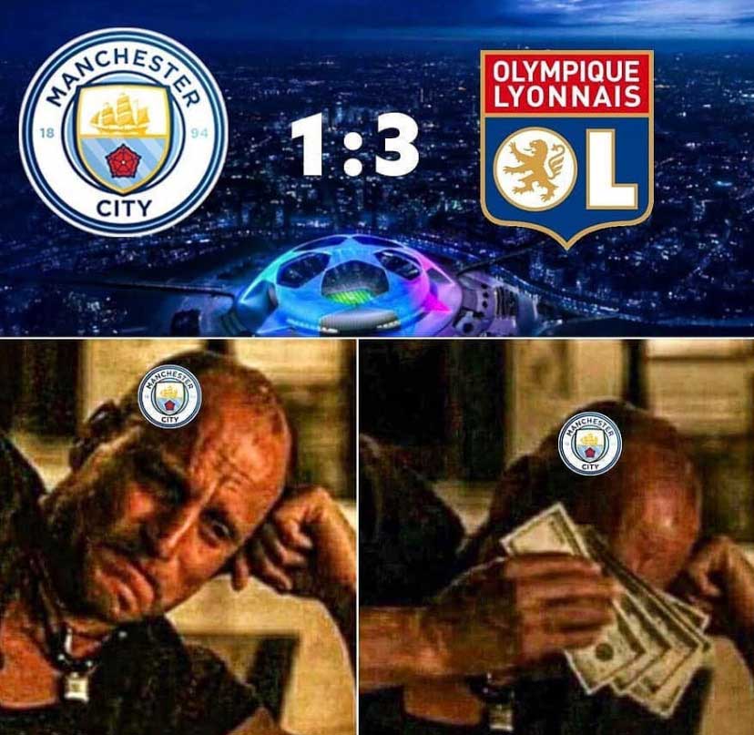 Champions League: os melhores memes de Manchester City 1 x 3 Lyon