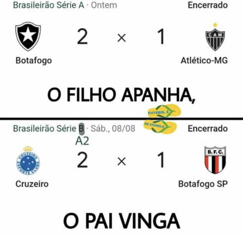 Brasileirão: os melhores memes de Botafogo 2 x 0 Atlético-MG