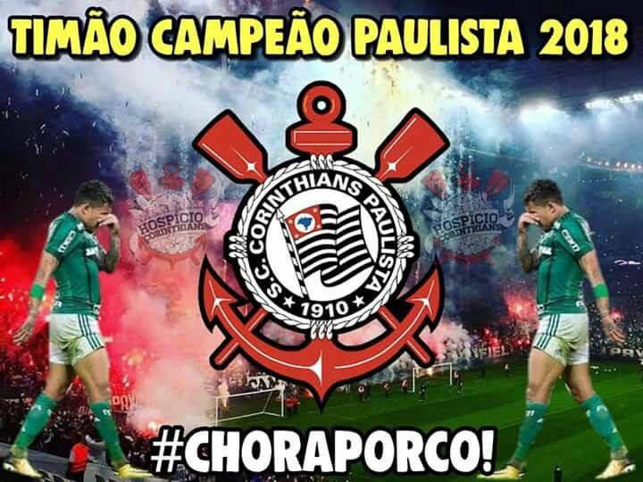 Zoeira Retrô: os memes da final do Paulistão entre Corinthians e Palmeiras, em 2018.