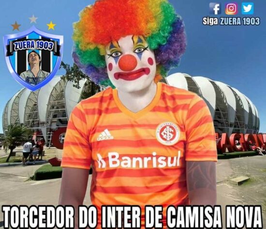 Nova camisa do Internacional vira meme na web