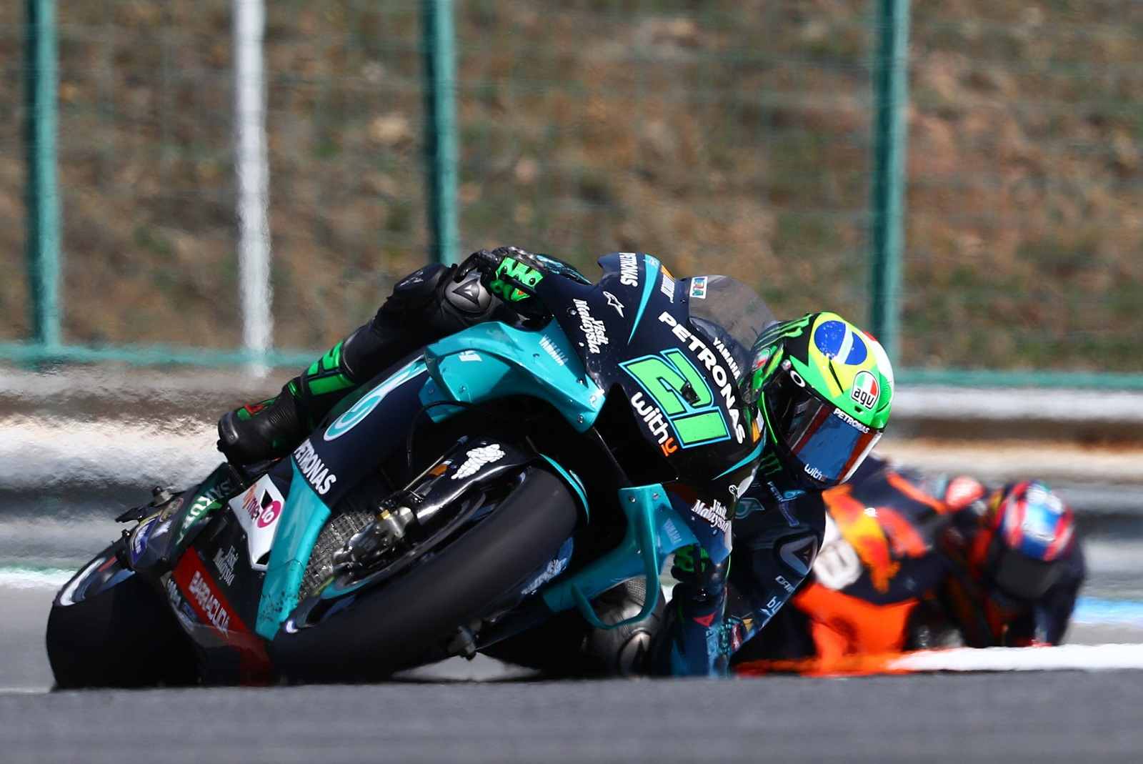 Franco Morbidelli enquanto liderava a corrida