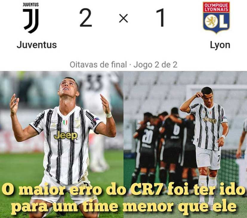 Memes: Juventus é eliminado da Champions pelo Lyon