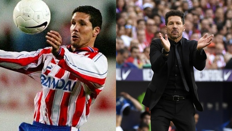 Diego Simeone -Atual treinador do Atlético de Madrid, o argentino vestiu a camisa da equipe Colchonera quando era jogador e conquistou: Campeonato Espanhol (1995–96) e Copa do Rei (1995–96).