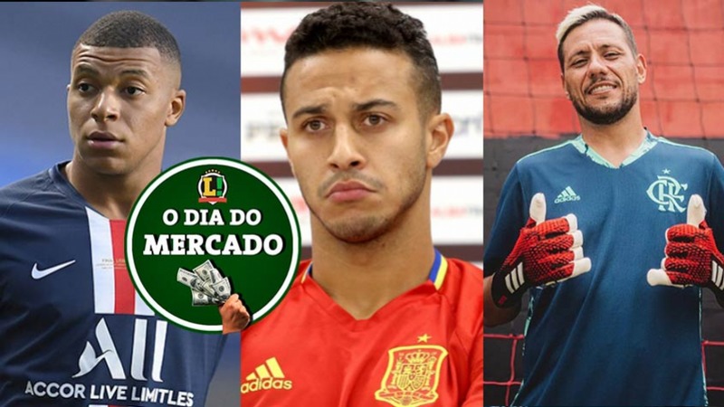 O futebol vai retomando suas atividades ao redor do mundo e o mercado da bola segue agitado. Real Madrid de olho na situação de Mbappé no PSG, Thiago Alcântara deseja sair do Bayern, Marcos Braz fala sobre renovações no Flamengo... Confira o dia do mercado desta segunda-feira! 