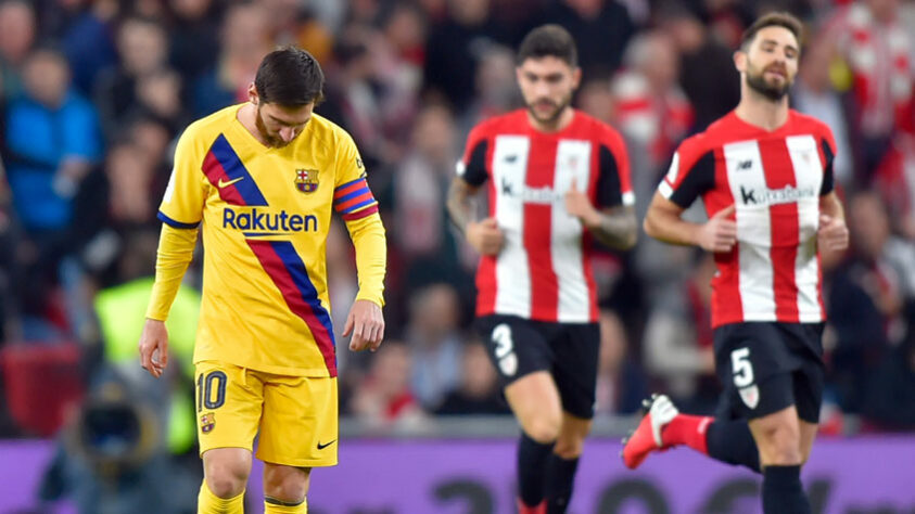 COPA DO REI - O Barcelona foi eliminado na Copa do Rei, pelo Atlético de Bilbao, ainda nas quartas de final da competição. No entanto, o fato de o Real Madrid também ter caído, diante do Real Sociedad, amenizou um pouco a crise. Quique Setién começou com o pé esquerdo.