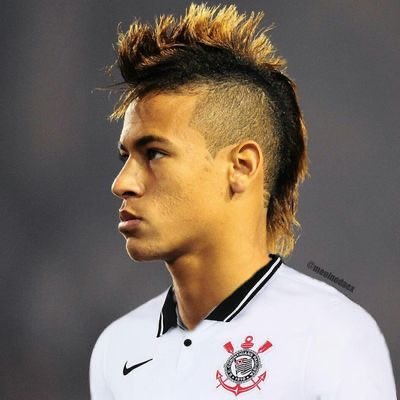 Apoio na web: Neymar de moicano vestindo a camisa do Corinthians