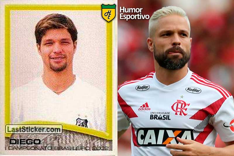 Diego Ribas jogou pelo Santos em 2002. Inicia o Brasileirão 2020 com 35 anos e jogando pelo Flamengo.