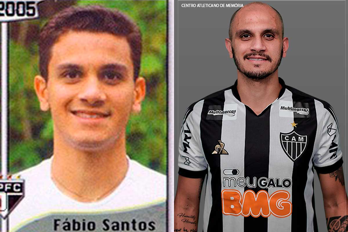 Fábio Santos jogou pelo São Paulo em 2005. Inicia o Brasileirão 2020 com 34 anos e jogando pelo Atlético-MG.