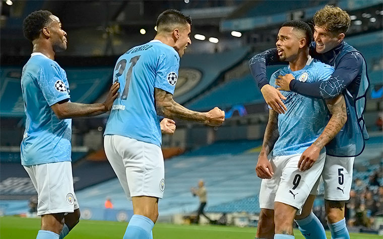 2º - Gabriel Jesus - 1 gol a cada 107 minutos - 14 gols em 1493 minutos - clubes: Manchester City