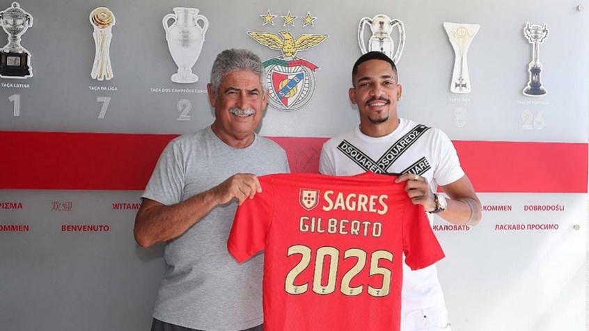 FECHADO - Benfica oficializou a contratação do lateral-direito Gilberto, ex-Fluminense. O jogador de 27 anos chega à equipe treinada por Jorge Jesus e assina contrato válido até 2025.
