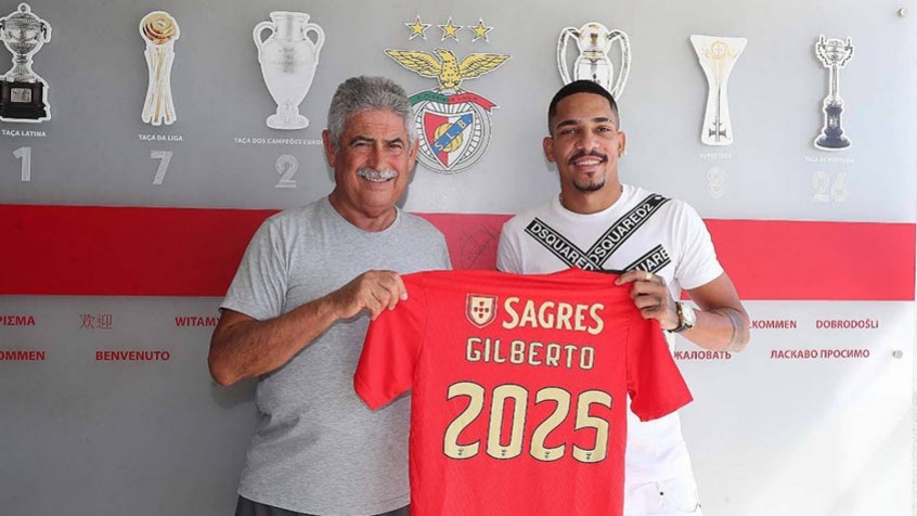 FECHADO - Benfica oficializou a contratação do lateral-direito Gilberto, ex-Fluminense. O jogador de 27 anos chega à equipe treinada por Jorge Jesus e assina contrato válido até 2025. 