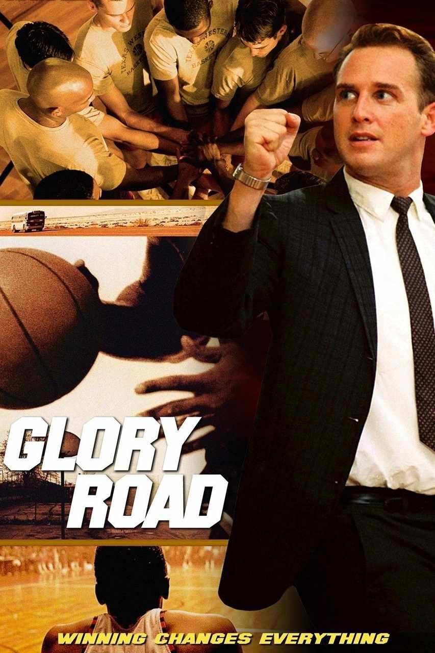 Glory Road (2006) - O filme Estrada para a Glória se passa nos anos 60, quando o técnico Don Haskins (Josh Lucas), que treinava uma equipe de basquete feminino, é convidado a comandar a Universidade de Texas Western (UTEP). Haskins, então, monta um elenco pouco provável para a época com cinco negros no quinteto titular e vence o torneio universitário contra Kentucky