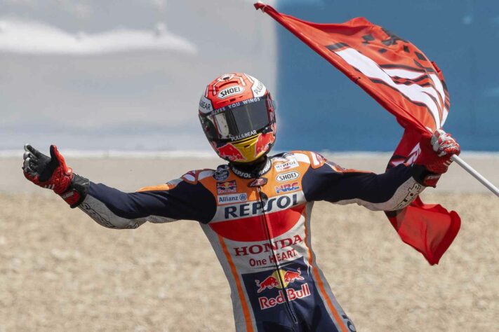 No GP da Espanha de 2019, Marc Márquez venceu a corrida 300 da MotoGP