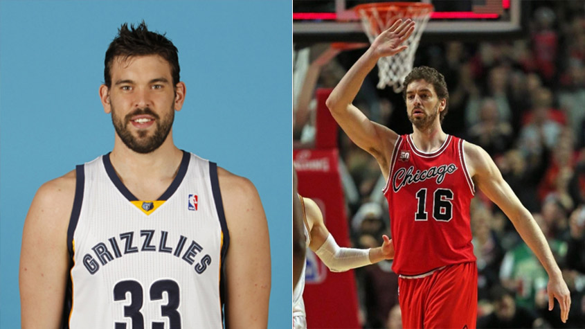 Os irmãos Marc (Toronto Raptors) e Paul Gasol (ex-Portland Trail Blazer) encantam os apaixonados pelo basquete por onde passam.