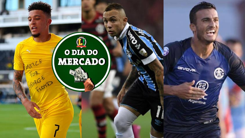 Apesar da pandemia de coronavírus, o mercado segue quente. O Manchester United chegou a um acordo com Jadon Sancho, do Borussia Dortmund, Jorge Jesus sonha em levar Everton Cebolinha para o Benfica, e o Vasco acertou com o atacante Guilherme Parede, ex-Talleres. Confira essas e outras novidades do mercado da bola desta terça: