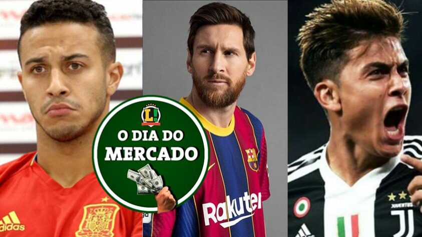 O futebol vai retomando suas atividades ao redor do mundo e o mercado da bola segue agitado. Thiago Alcântara se aproxima do Liverpool, Messi comunica ao Barcelona que deseja deixar o clube, Pirlo descarta saída de Dybala... Confira o dia do mercado desta terça-feira! 