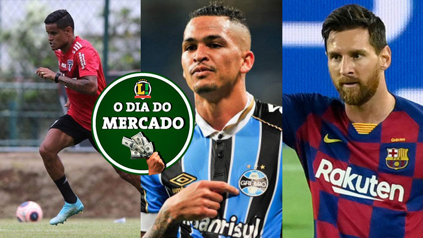 O futebol vai retomando suas atividades ao redor do mundo e o mercado da bola segue agitado. Grêmio e São Paulo negociam uma troca envolvendo Luciano e Everton, mas o acordo pode melar, Messi compra casa na Itália e aumenta rumor de transferência... Confira o dia do mercado desta terça-feira!