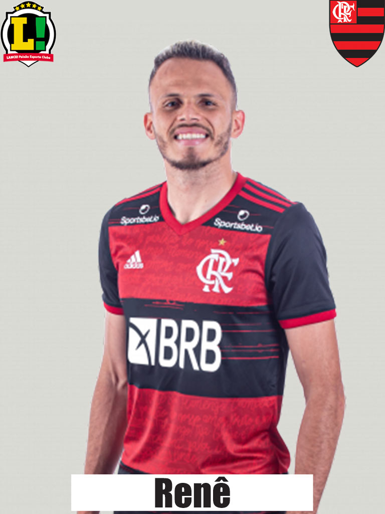 Renê: 6,0 – O capitão do Flamengo fez uma partida segura. Não deu espaço no campo de defesa e também apoiou quando necessário.