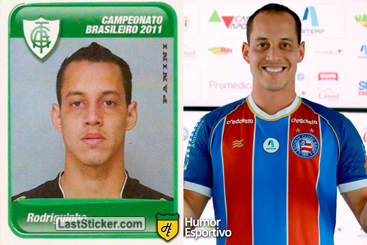 Rodriguinho jogou pelo América-MG em 2011. Inicia o Brasileirão 2020 com 32 anos e jogando pelo Bahia.