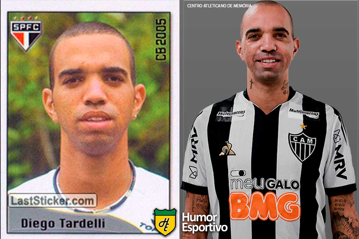 Diego Tardelli jogou pelo São Paulo em 2005. Inicia o Brasileirão 2020 com 35 anos e jogando pelo Atlético-MG.