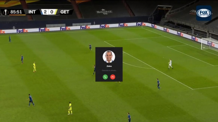 Ainda em 2020, durante a transmissão do jogo entre Inter de Milão x Getafe, pela Liga Europa, o comentarista Zinho fez uma ligação para a Fox Sports por aplicativo. A chamada apareceu ao vivo no meio da tela durante a partida.