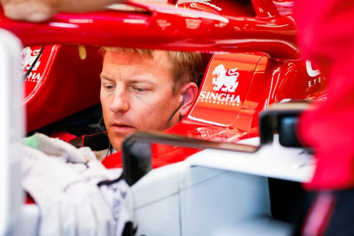 Kimi Räikkönen voltou a ficar na frente do companheiro: é 16º (Foto: Alfa Romeo)