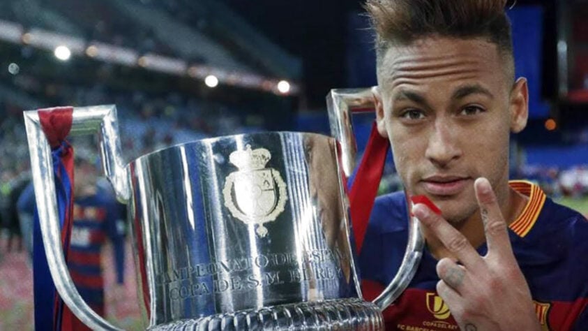 COPA DO REI 2015-16 E 2016-17 - Duas finais e dois títulos seguidos para Neymar no Barcelona. Na temporada 2015-16, vitória na final sobre o Sevilla, por 2 a 0, com um gol de Alba e o outro de Neymar. Na temporada seguinte, 2016-17, nova vitória, no entanto dessa vez por 3 a 1, sobre o Alavés. Neymar fez o segundo para o Barcelona no jogo.