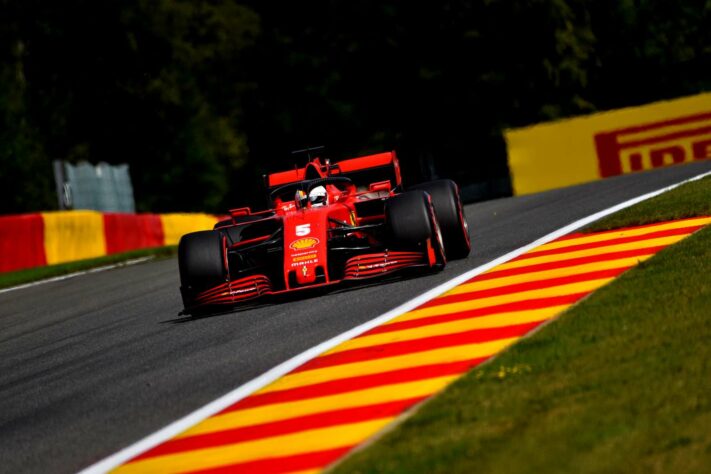 Sebastian Vettel terminou o GP da Bélgica apenas na 13ª colocação