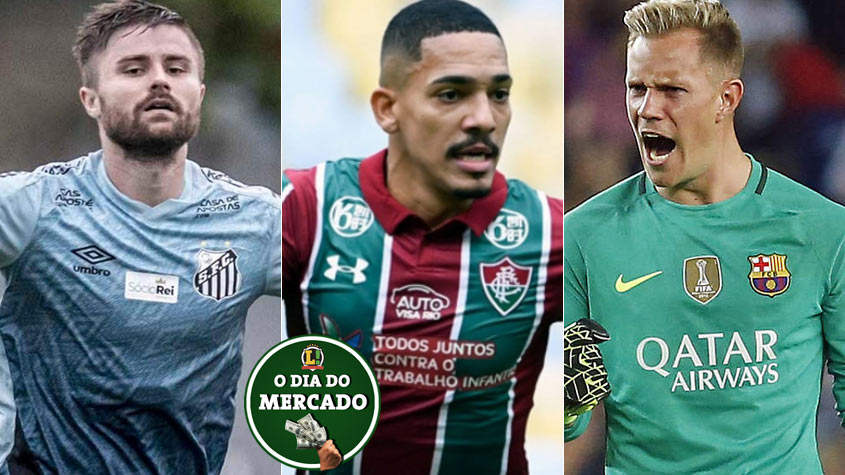 Apesar da pandemia do novo coronavírus, o mercado da bola não para. A manhã desta quarta-feira foi agitada, com definições sobre o futuro de Sasha no Santos, proposta de Portugal por Gilberto e renovação de Ter Stegen. Veja estas e outras movimentações!