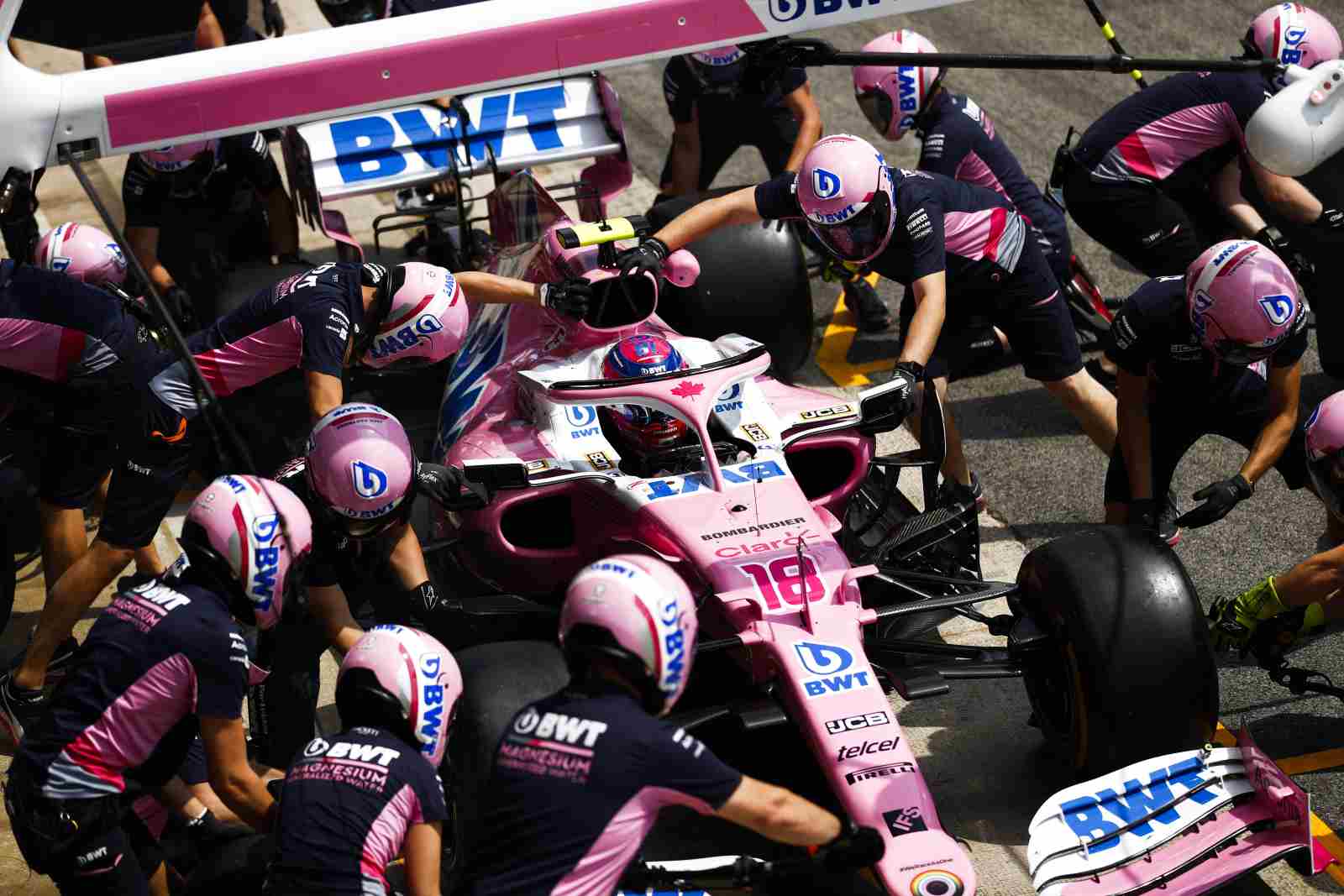 Stroll terminou pit-stop durante o treino livre já pensando na corrida 