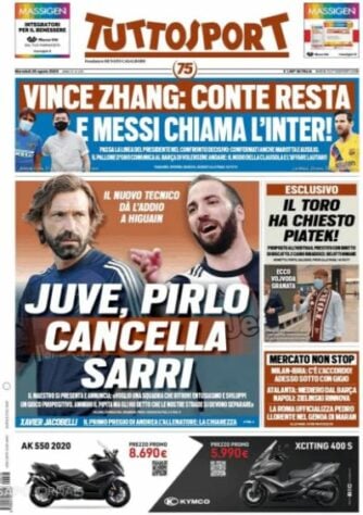 Tuttosport (Itália) – ‘Messi chama a Inter’.