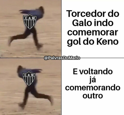 Memes: após segundo hat-trick consecutivo, Keno foi exaltado pelos torcedores do Atlético-MG.