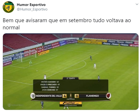 Suco Del Valle, Cincum e muito mais: Flamengo sofre com memes após derrota por 5 a 0 para o Independiente del Valle