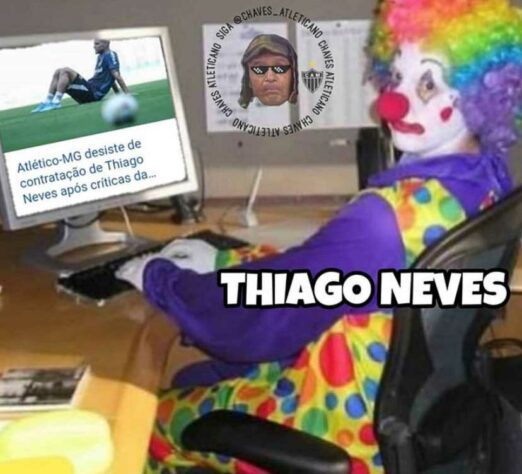 Negociação entre Atlético-MG e Thiago Neves rendeu memes nas redes sociais