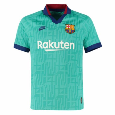 Camisa third Barcelona 2019/2020 - Mais uma vez o verde-água em camisa que lembrou muito a utilizada pelo Barça ainda no final século passado.
