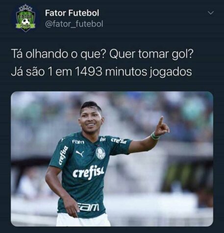 Primeiro gol de Rony com a camisa do Palmeiras rende memes nas redes sociais