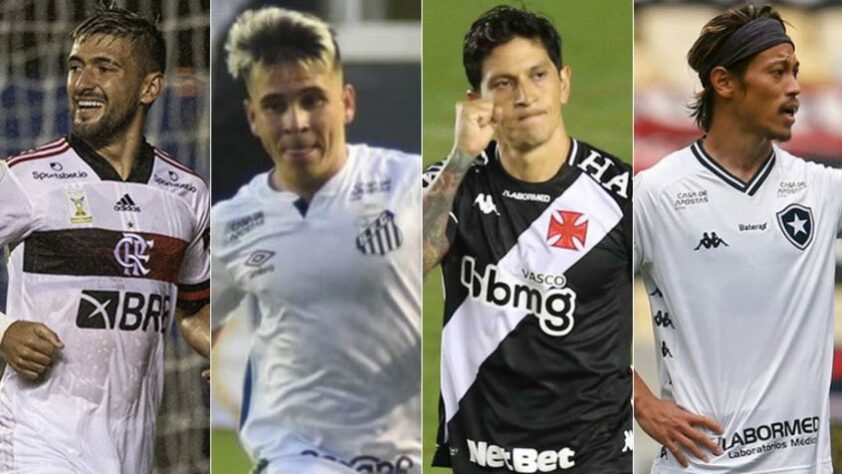 Os gringos estão em alta no futebol brasileiro. Saiba o valor de mercado dos craques estrangeiros que disputam o Brasileirão 2020. Os valores são do site "transfermarkt"