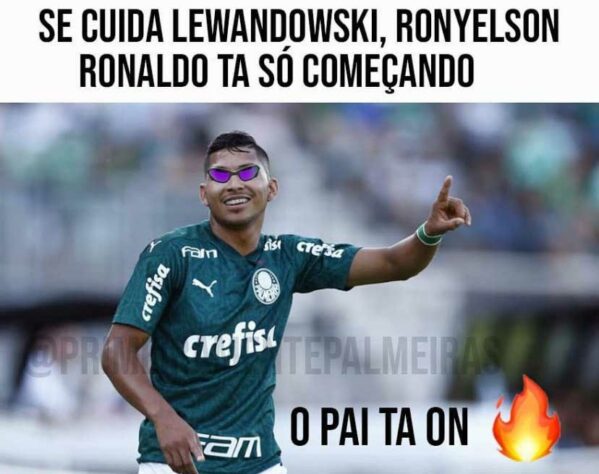 Primeiro gol de Rony com a camisa do Palmeiras rende memes nas redes sociais