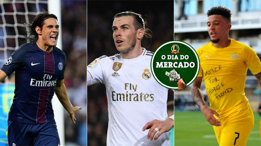 O mercado da bola foi agitado nesta segunda-feira. Entre as movimentações, destaque para Cavani podendo jogar no futebol espanhol, Bale mexendo com os ingleses e Sancho definindo seu futuro. Veja estas e outras do vaivém.