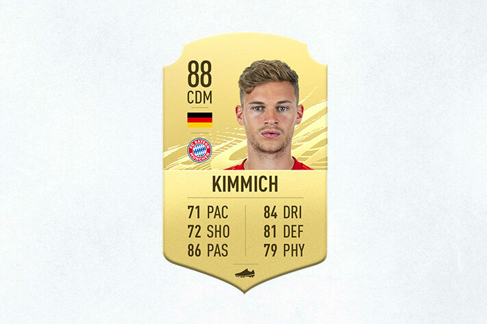 19- Joshua Kimmich (Bayern de Munique) - 88 de Overall- Com uma cartinha bem equilibrada, Kimmich pode realizar todas as funções no meio-campo do seu time no Ultimate Team