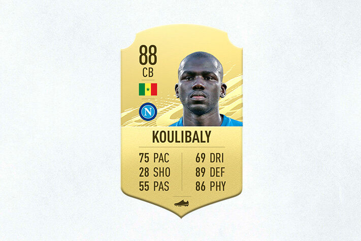 28- Kalidou Koulibaly (Napoli) - 88 de Overall - Especulado no Manchester City, Koulibaly é um dos defensores com melhores stats nas categoria de físico